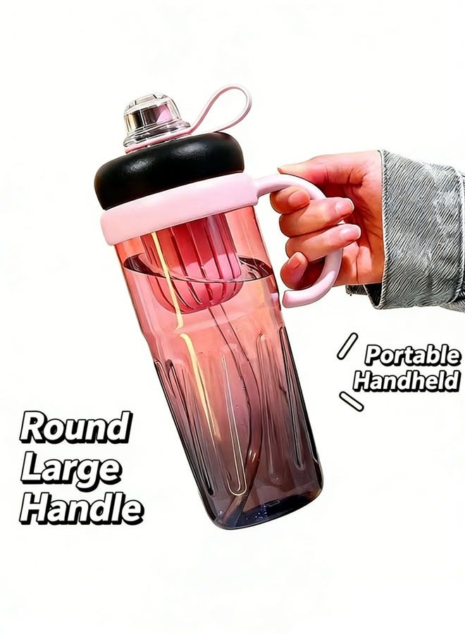 Lasola New Portable Water Bottle,Sports Water Bottle,Large Capacity Gradient Color Direct Drinking For Outdoor,Outdoor Water Bottle, High-Value Water Bottle For Student,Women,Water Bottle With Handle And Straw Tea Infuser Water Bottle Portable - Image 1